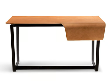 FRED - Tanned leather writing desk by Poltrona Frau - view 3
